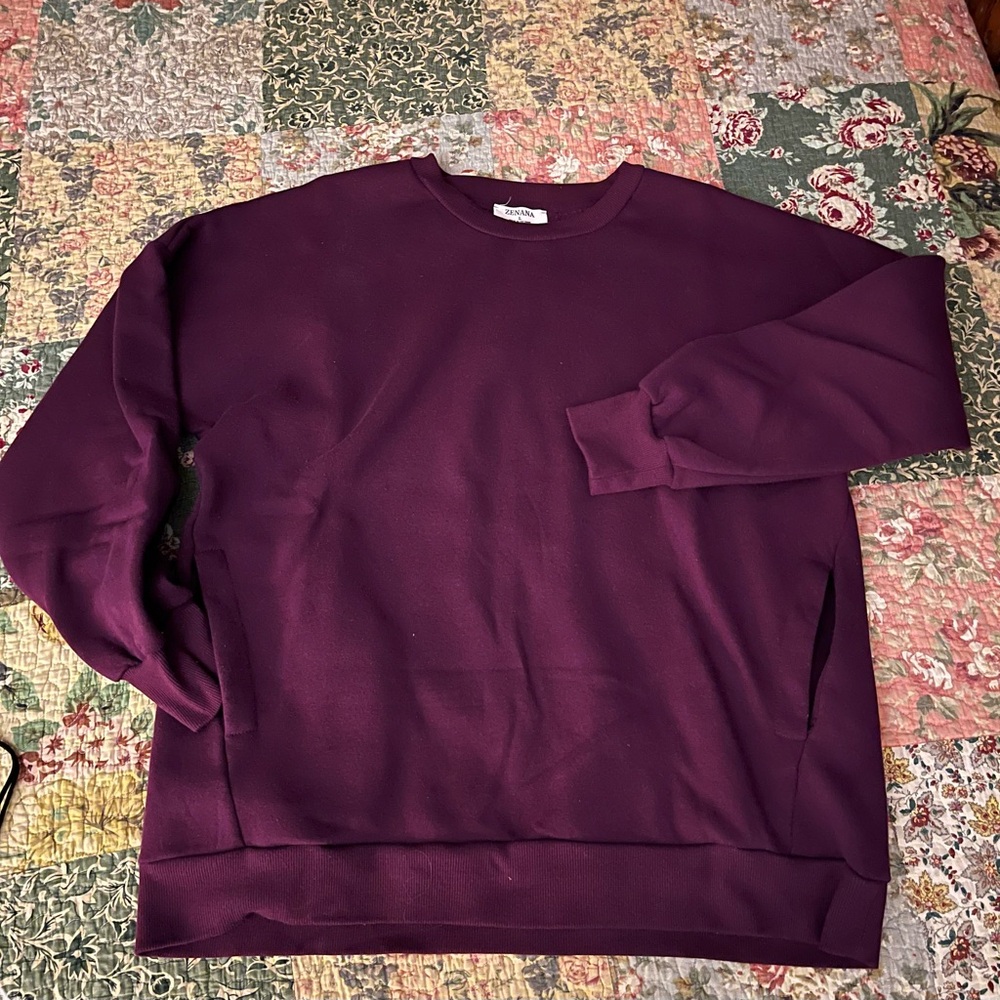Purple sweatshirt